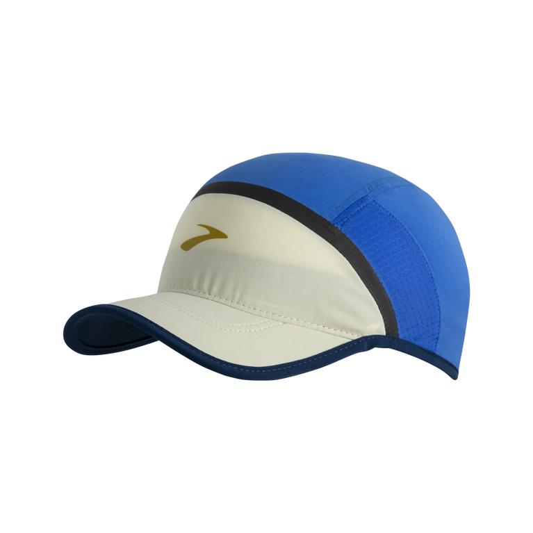 Brooks Women's Base Sun Running Hat - Bluetiful/Honeydew FloralWhite/Indigo Rush (EWJP06923)